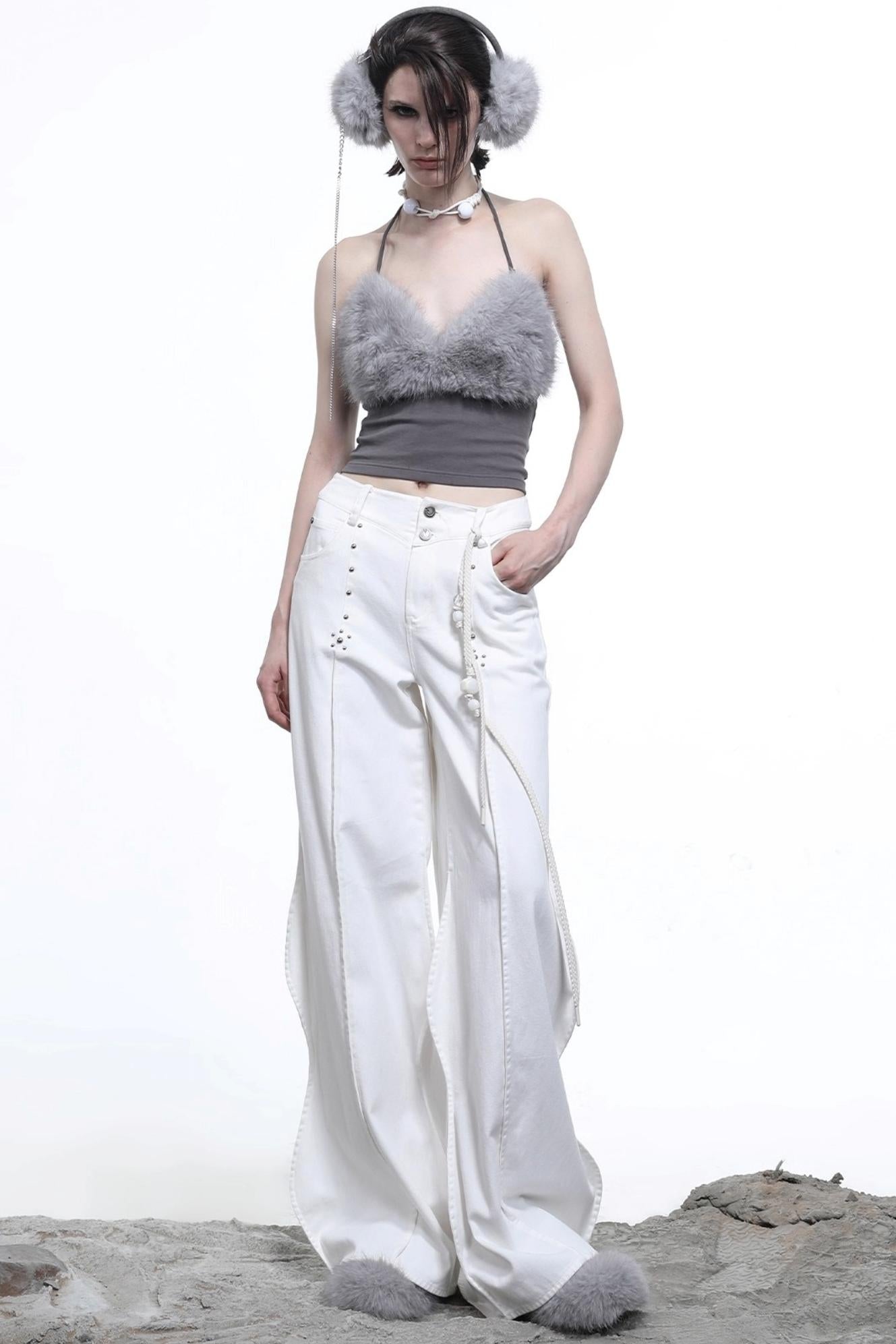 Fur Knit Halterneck Camisole