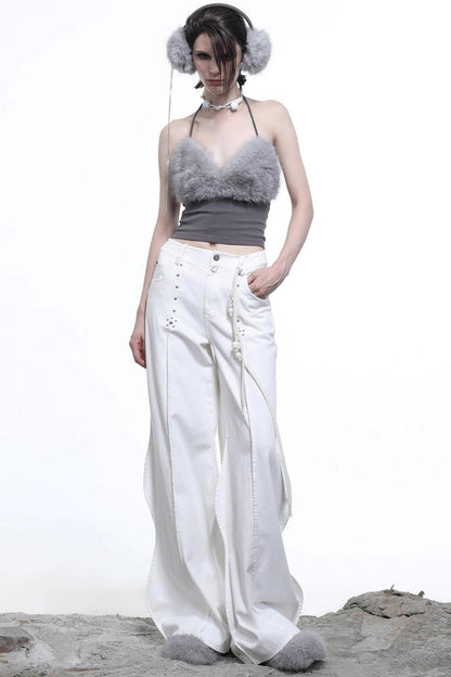 Fur Knit Halterneck Camisole