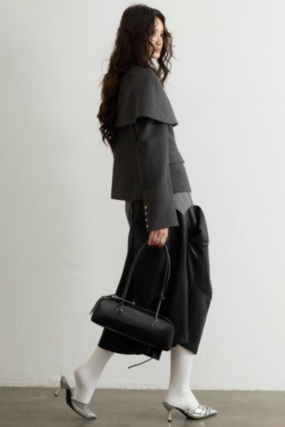 Retro Woolen Cape Coat