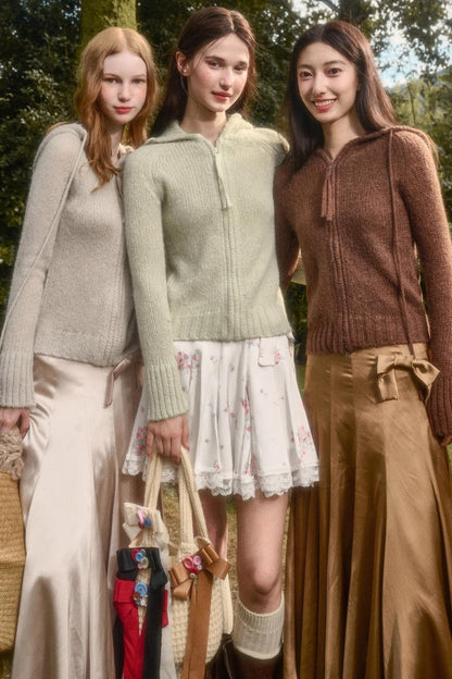 Shiny Satin Maxi Skirt