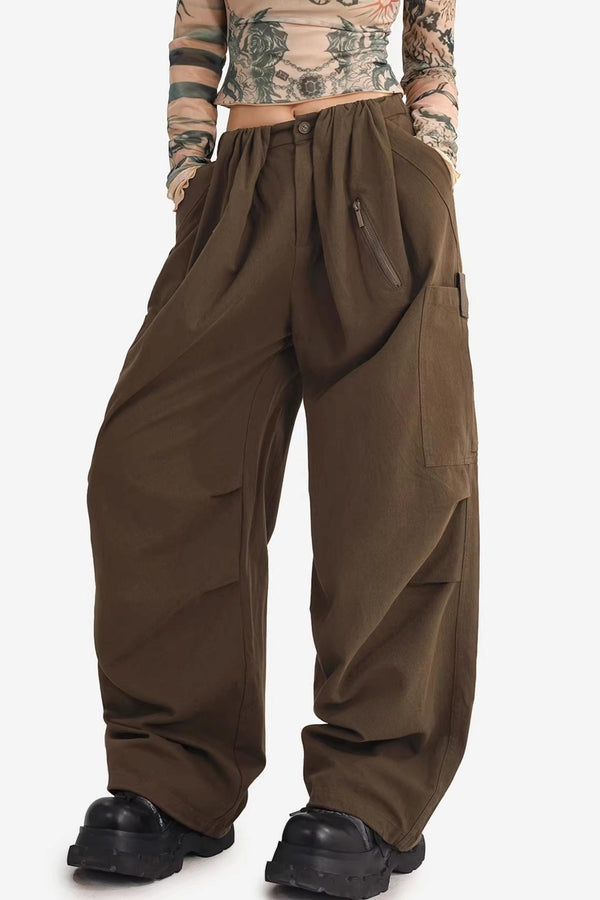 Loose Multi-Pocket Casual Pants