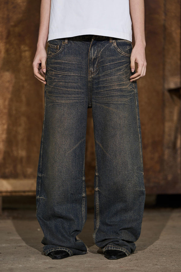 Yellow Distressed Jeans