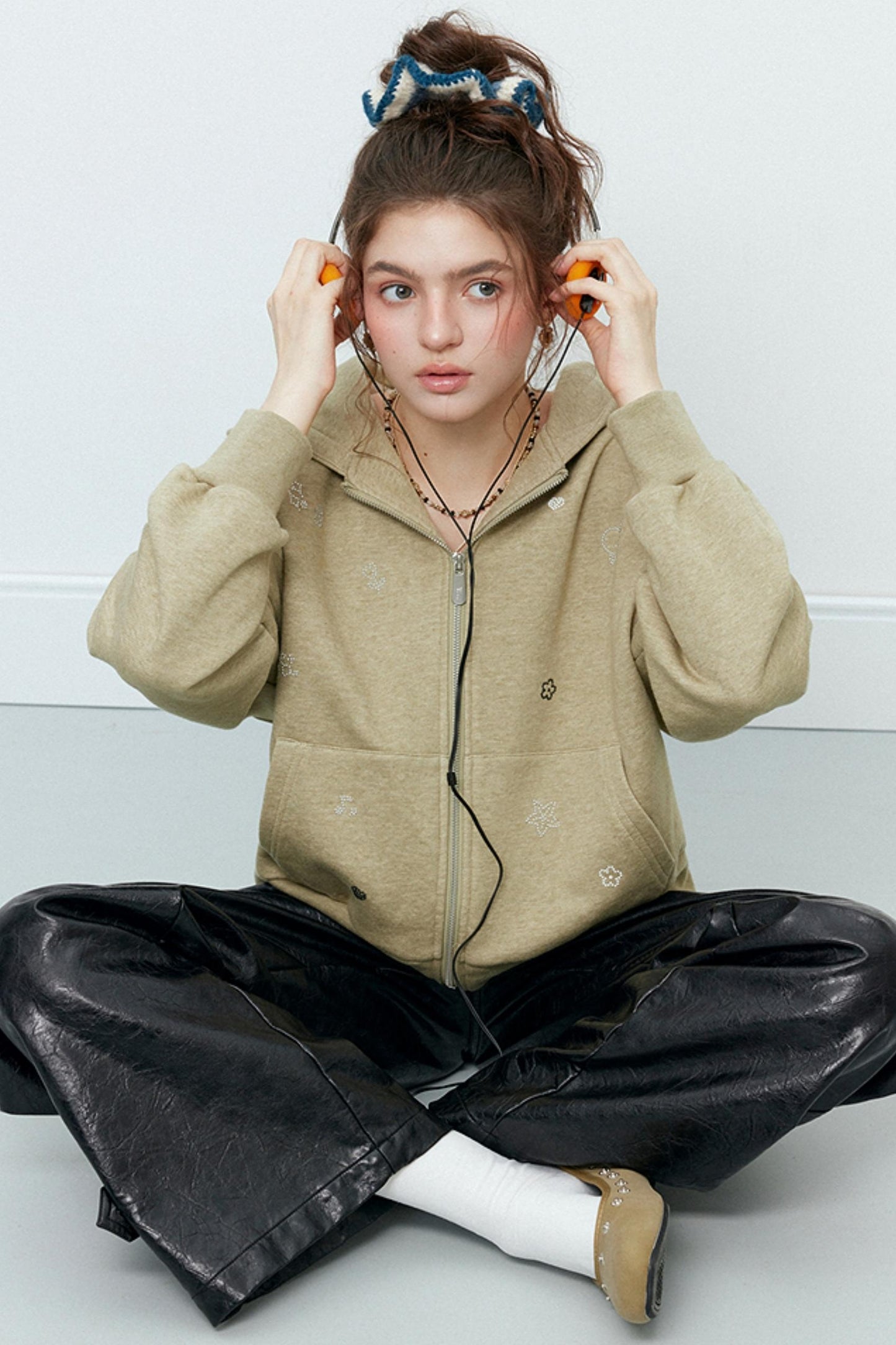 Light Green Hooded Sweatshirt