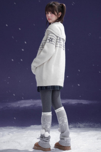 Fair Isle Knit Snow Socks Covers