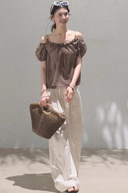 Summer Breeze Bubble Sleeve Top