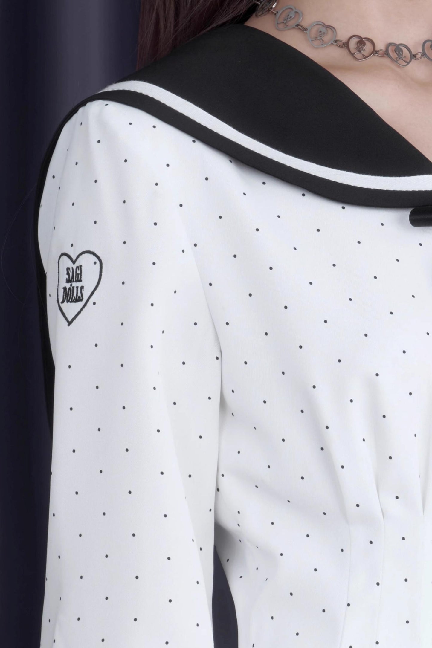 Sailor Neck Dress With Sweater Set-Up