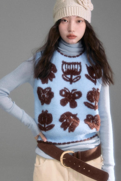 Velvet Jacquard Cardigan Set-Up