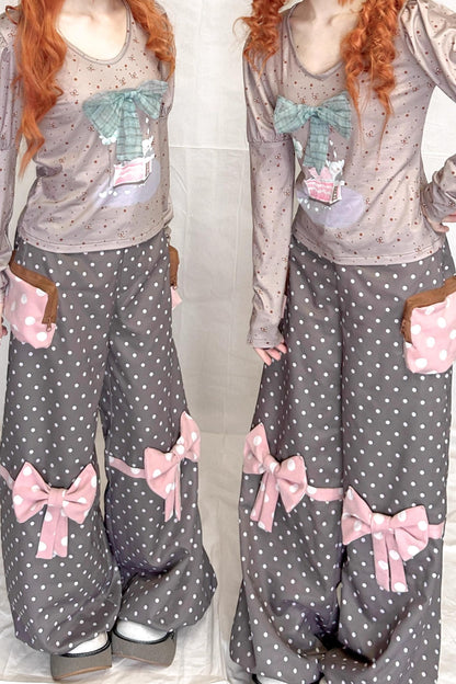 Polka Dot Loose Trousers