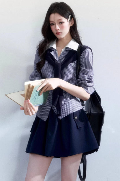 Lapel Long Sleeve Commuter Shirt Set-Up