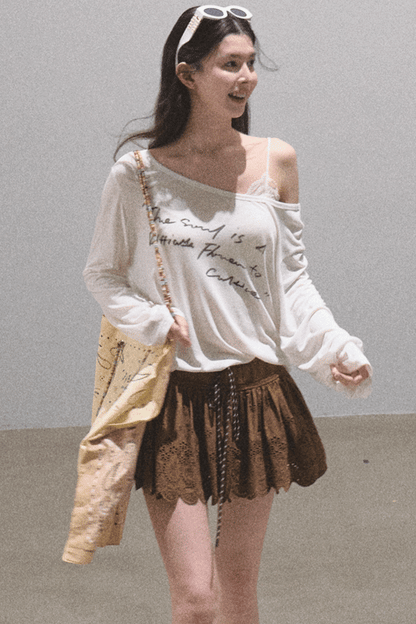 Lime Delight Bohemian Peplum Skirt