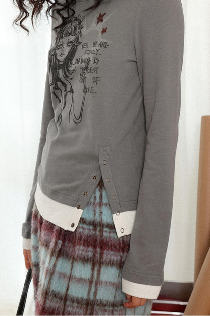 Crew Neck Long Sleeve T-Shirt