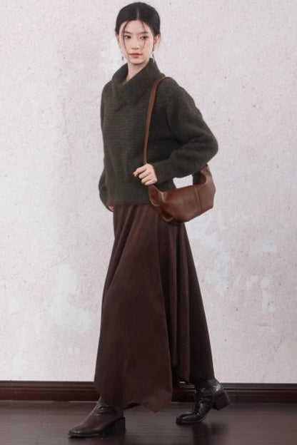 Ingko Vintage Lapel Sweater