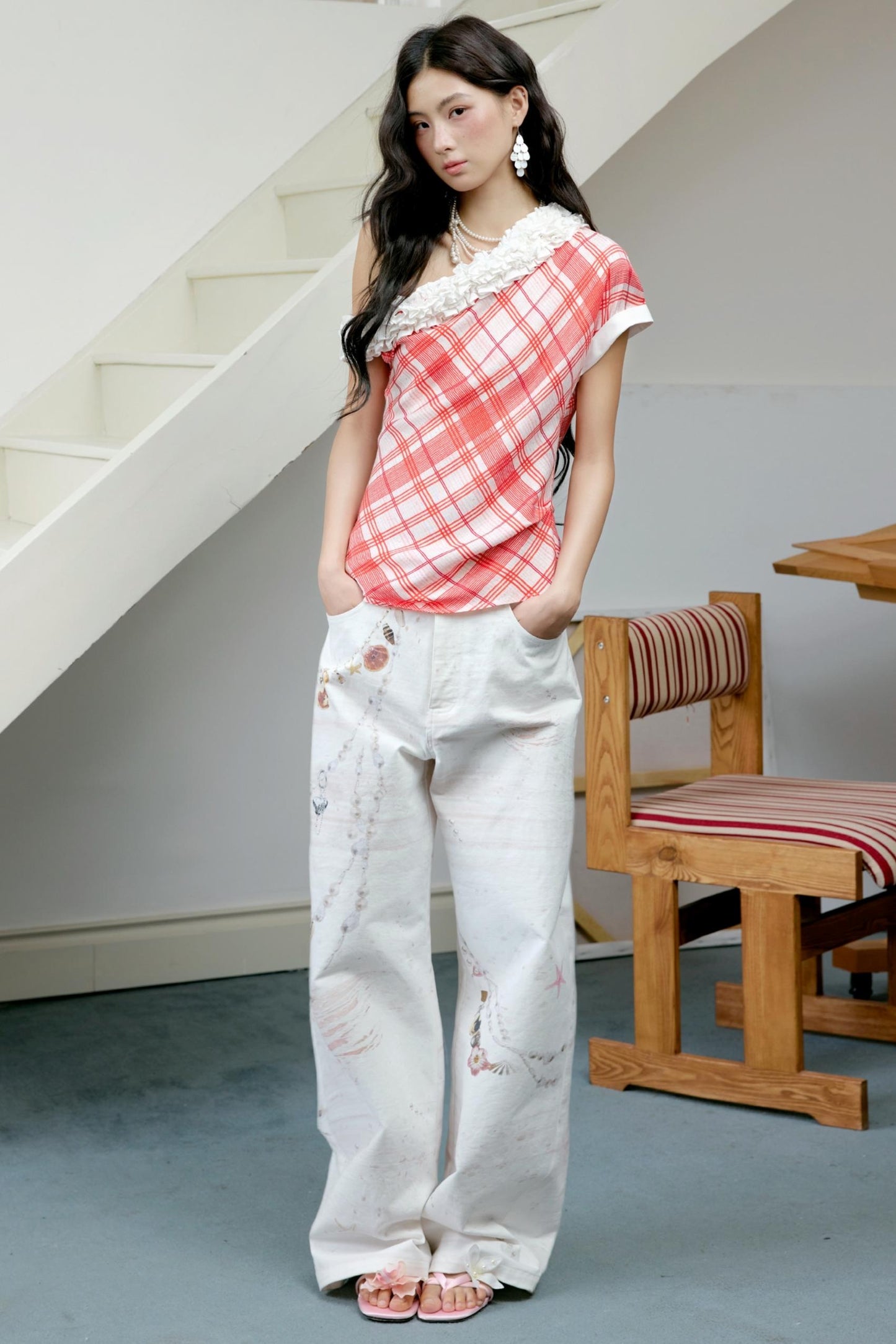 Shell Wide-Leg Trousers