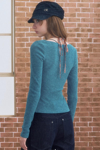 Contrasting Halterneck T-Shirt