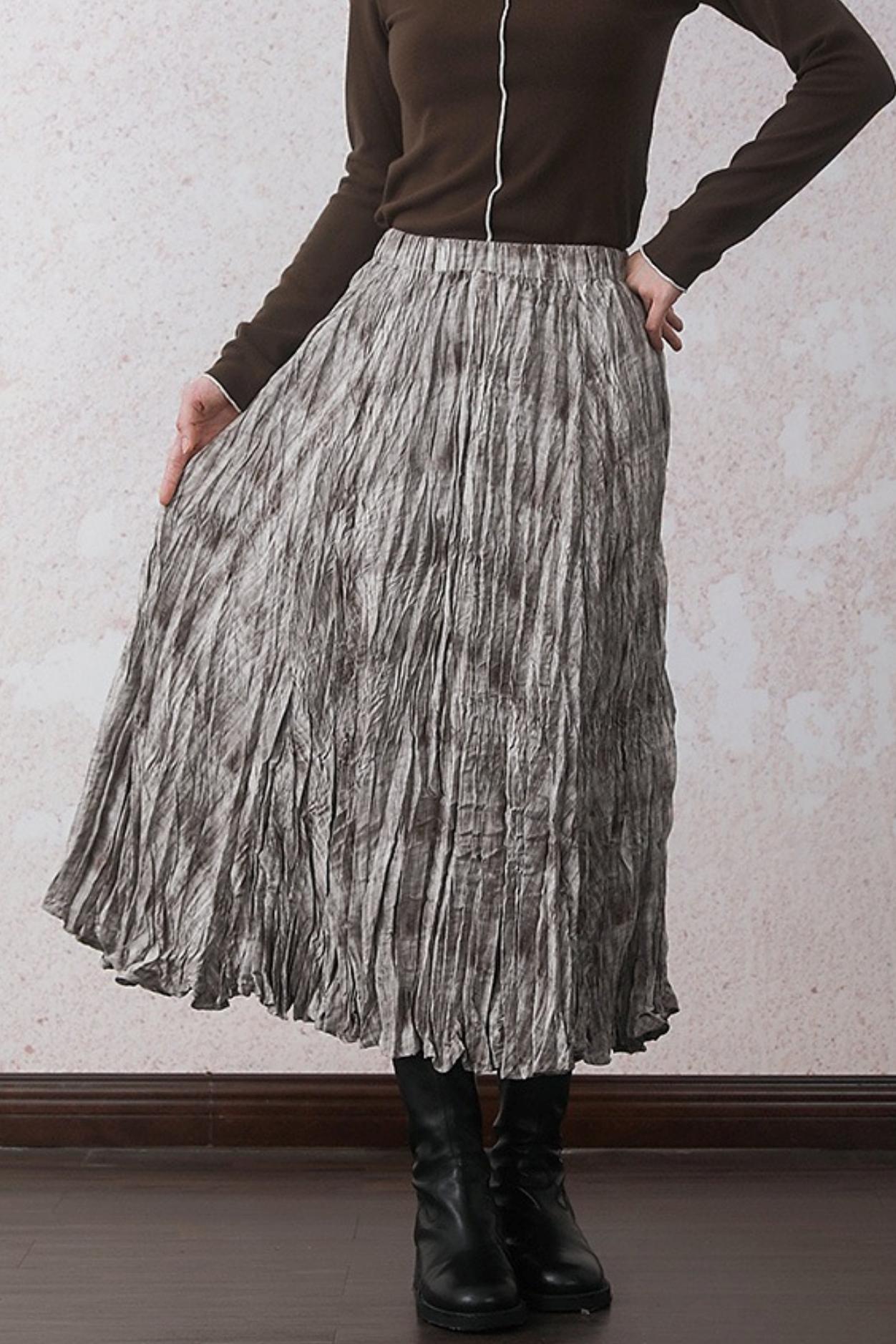 Autumn Velvet A-Line Skirt