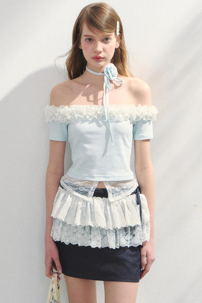 Lace Asymmetrical Top