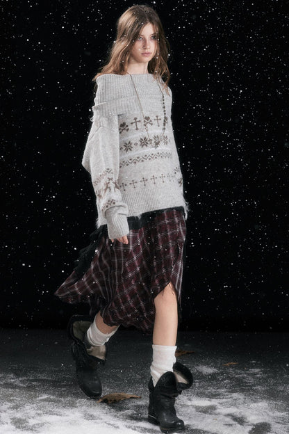 Fair Isle Vintage Sweater Top