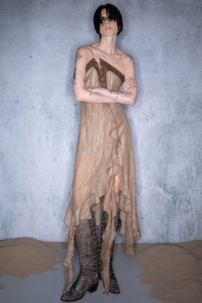 Nomad Ruffled Asymmetry Dress