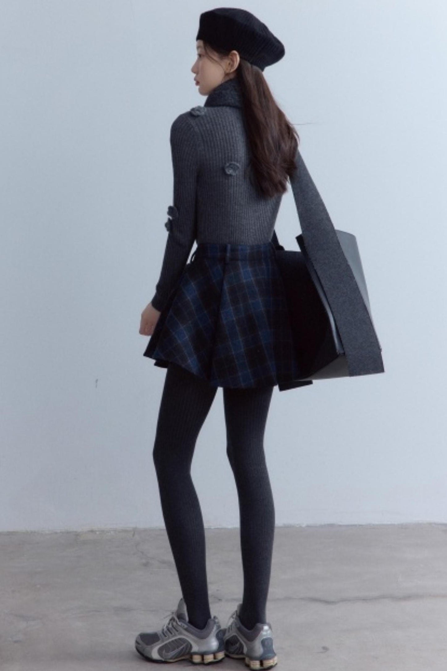 Scottish Plaid A-Hem Woolen Skirt