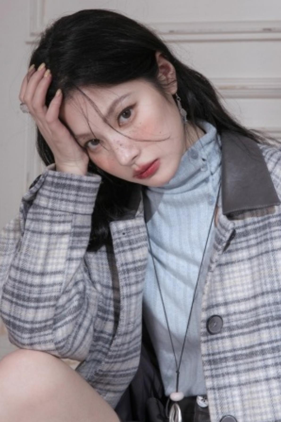 Snow Plaid Wool Tweed Jacket Set-Up