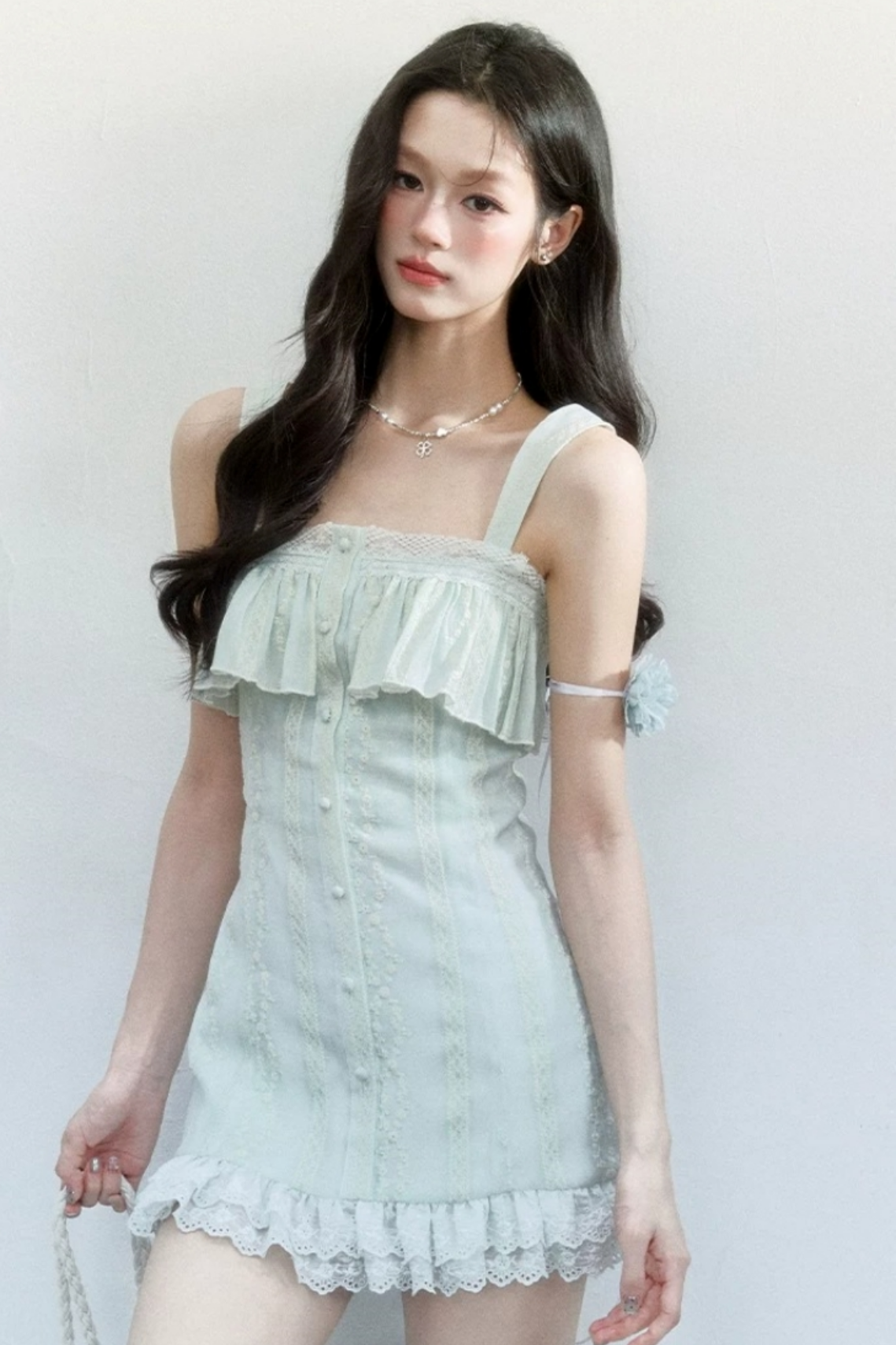 White Tea Embroidered Dress