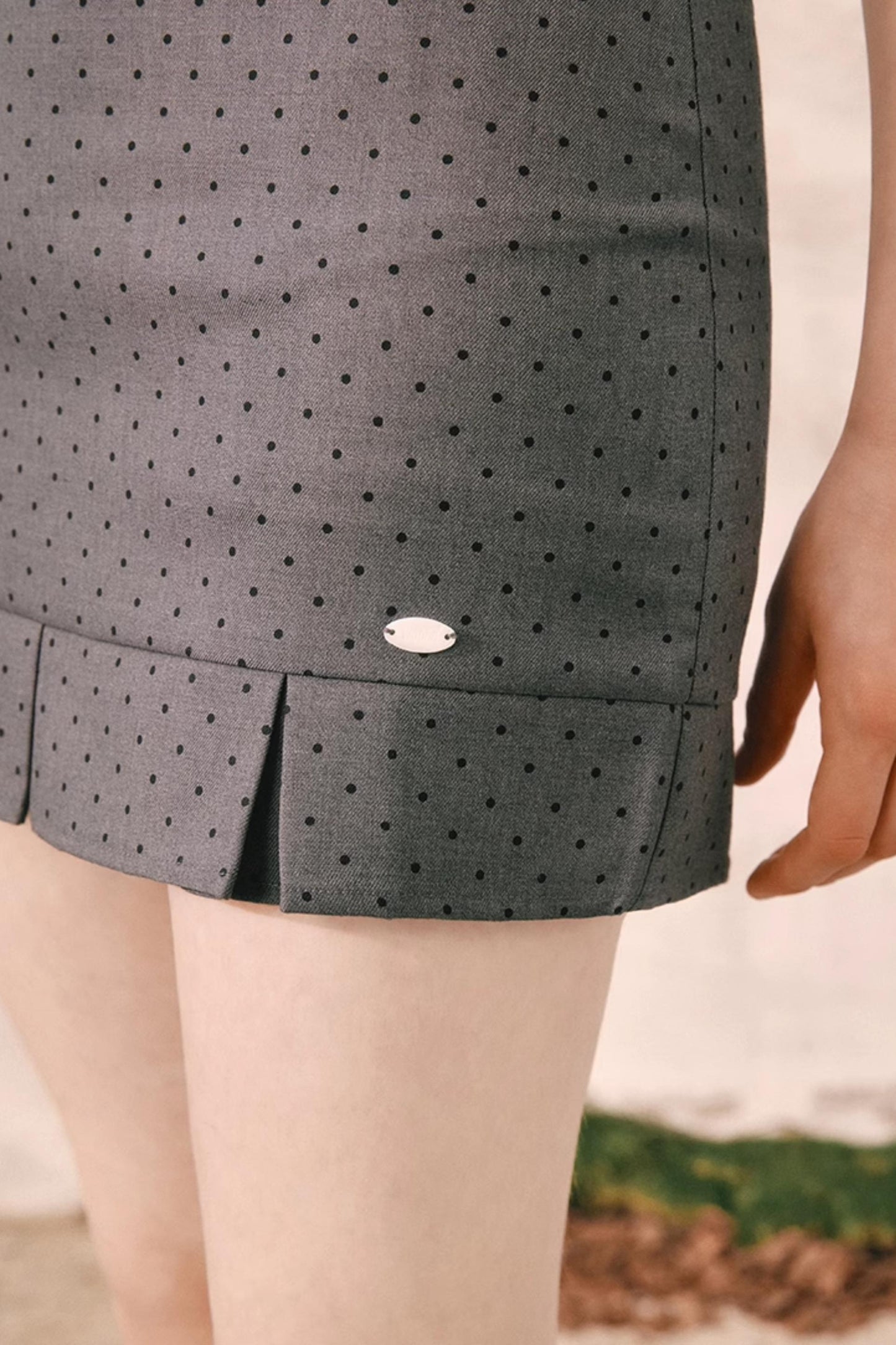 Summer Polka Dot Midi Skirt