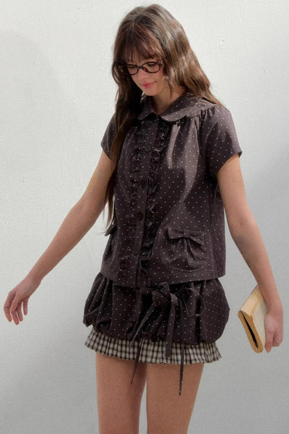 Orderly Wave Floral Skirt Set-Up