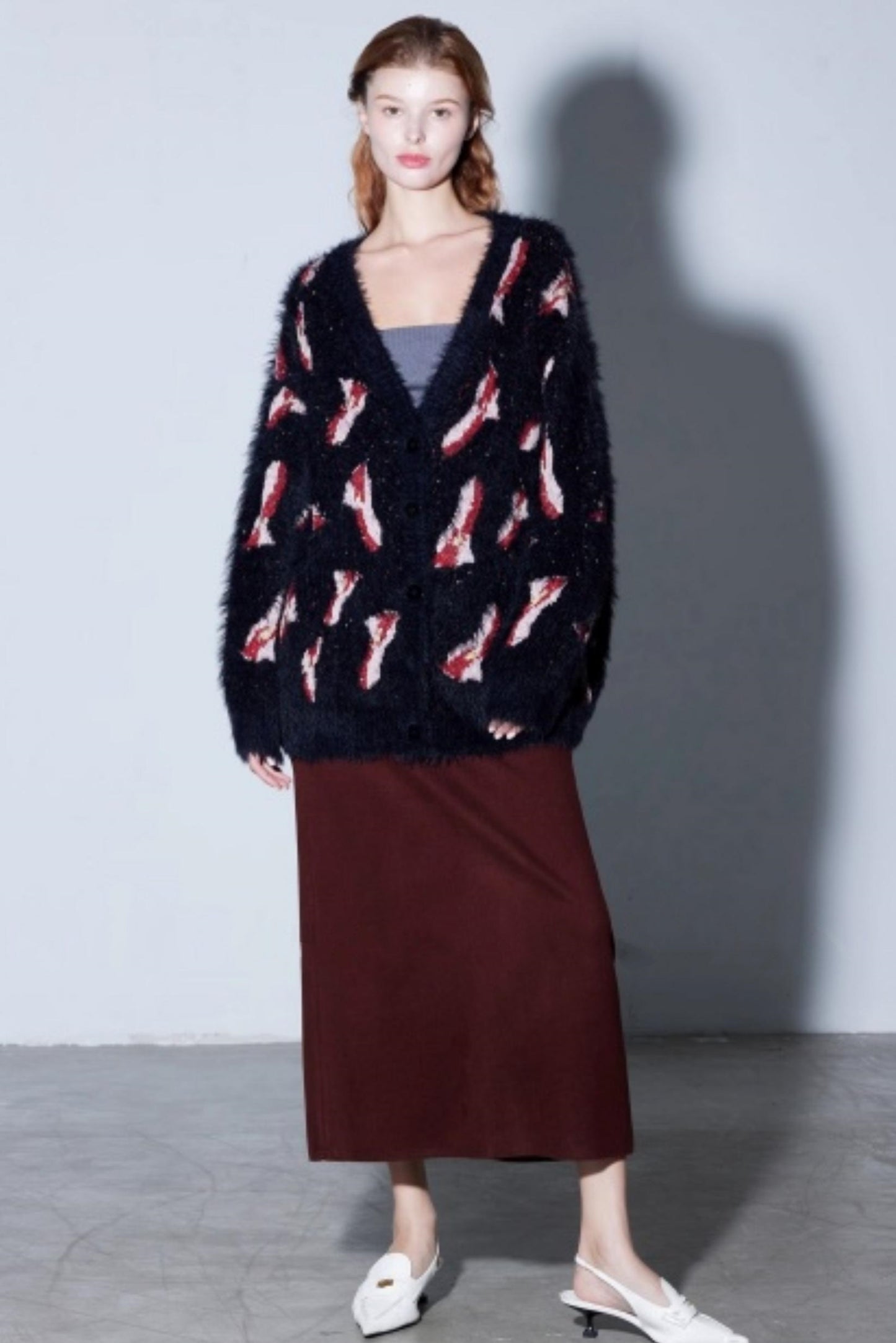 Lily of the Valley Jacquard Cardigan