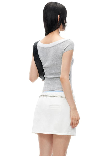 Versailles Wool Off-Shoulder Top