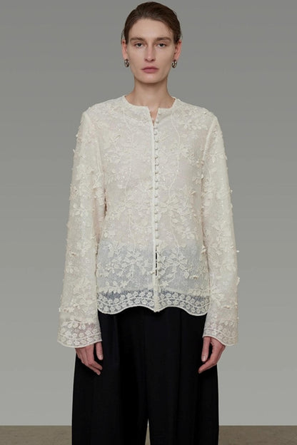 Three-Dimensional Jacquard Slimming Shirt