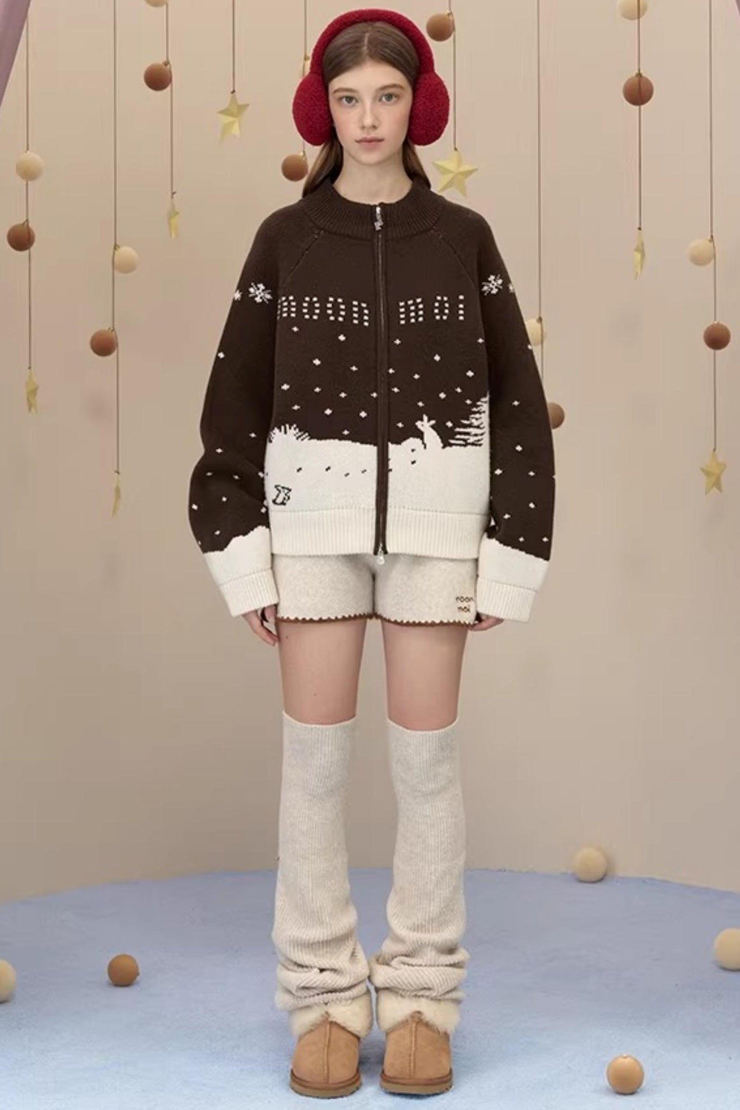 Wool Blend Button Sock Cover