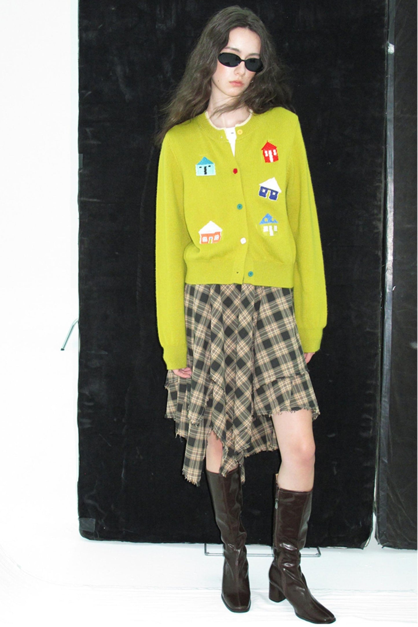 Wool Blend Embroidered Knitted Outer