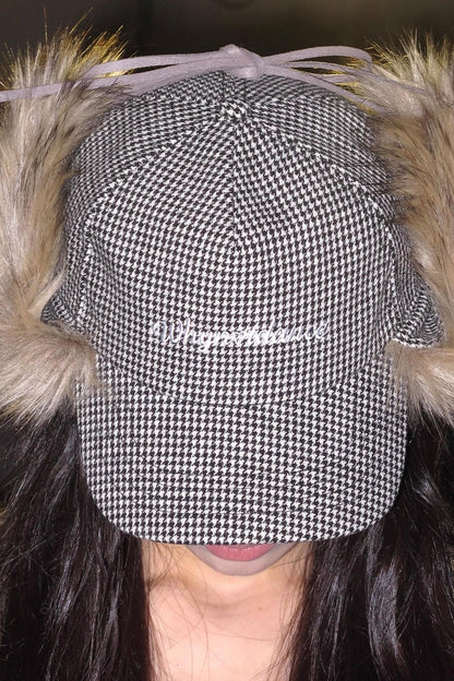 Punk Plaid Furry Earflap Hat