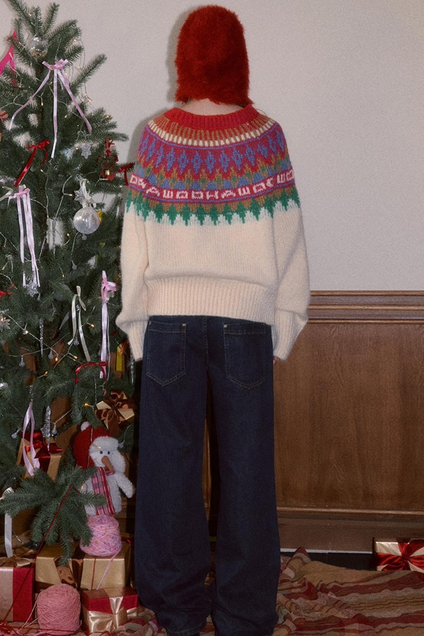 Brushed Fair Isle Winter Sweater