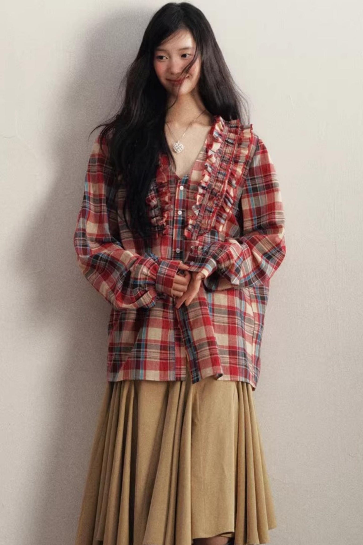 Wood Ear Cotton Long-Sleeved Shirt