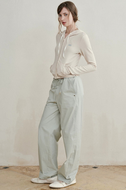 Lightweight Waffle Knit Hooded Jacket