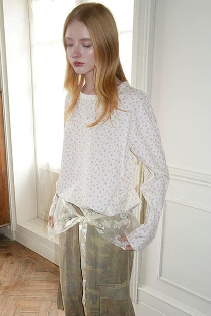 White Floral Lace Sweater