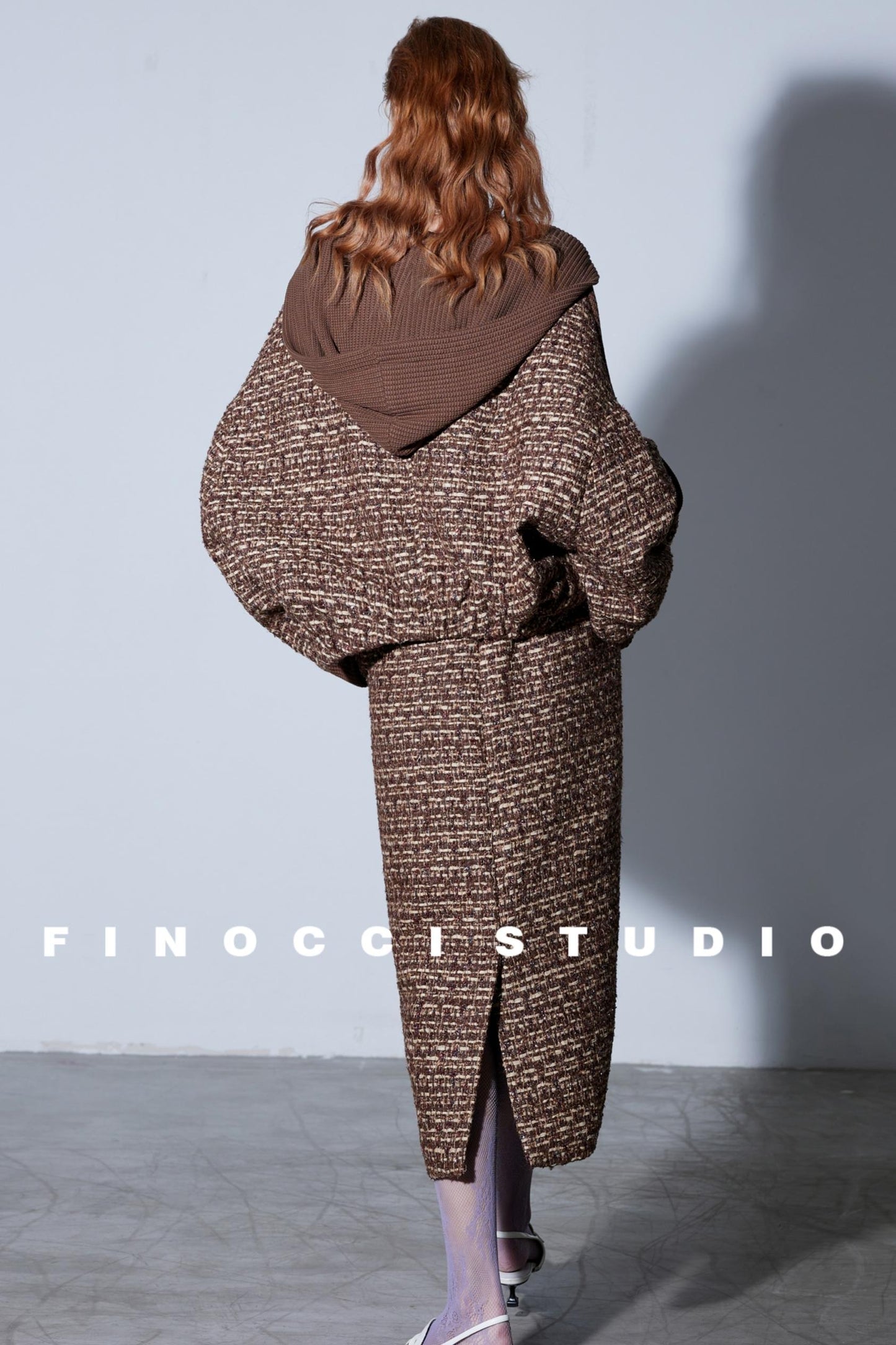 Silk Tweed Patchwork Skirt Set-Up