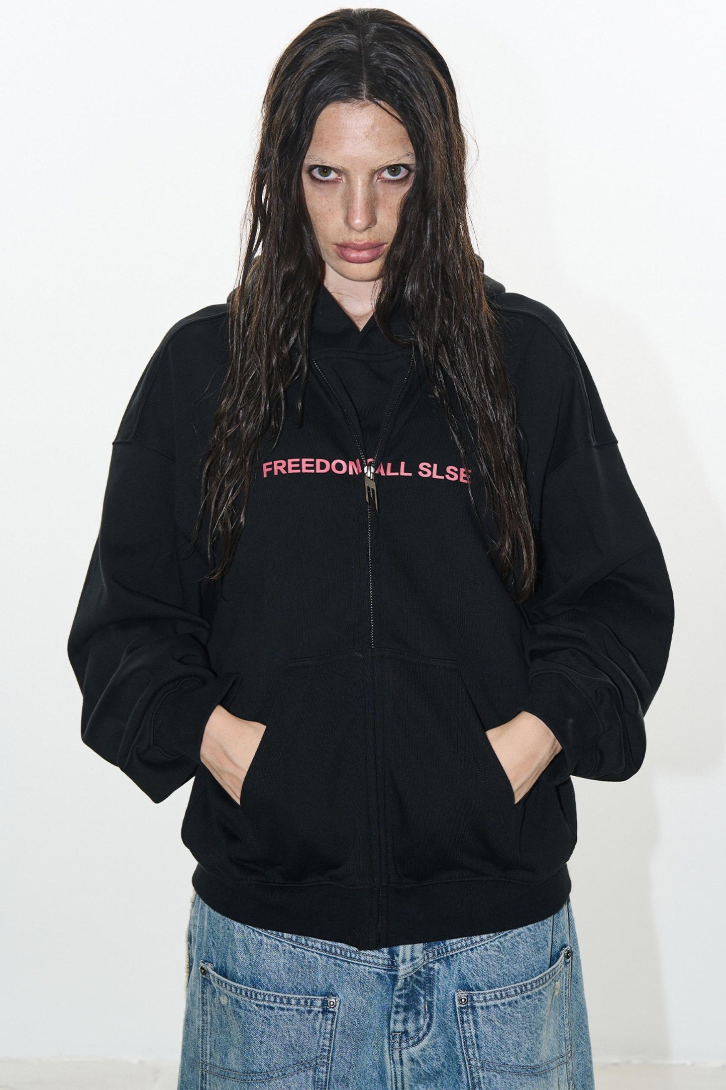 Faux Layered Sweatshirt Jacket