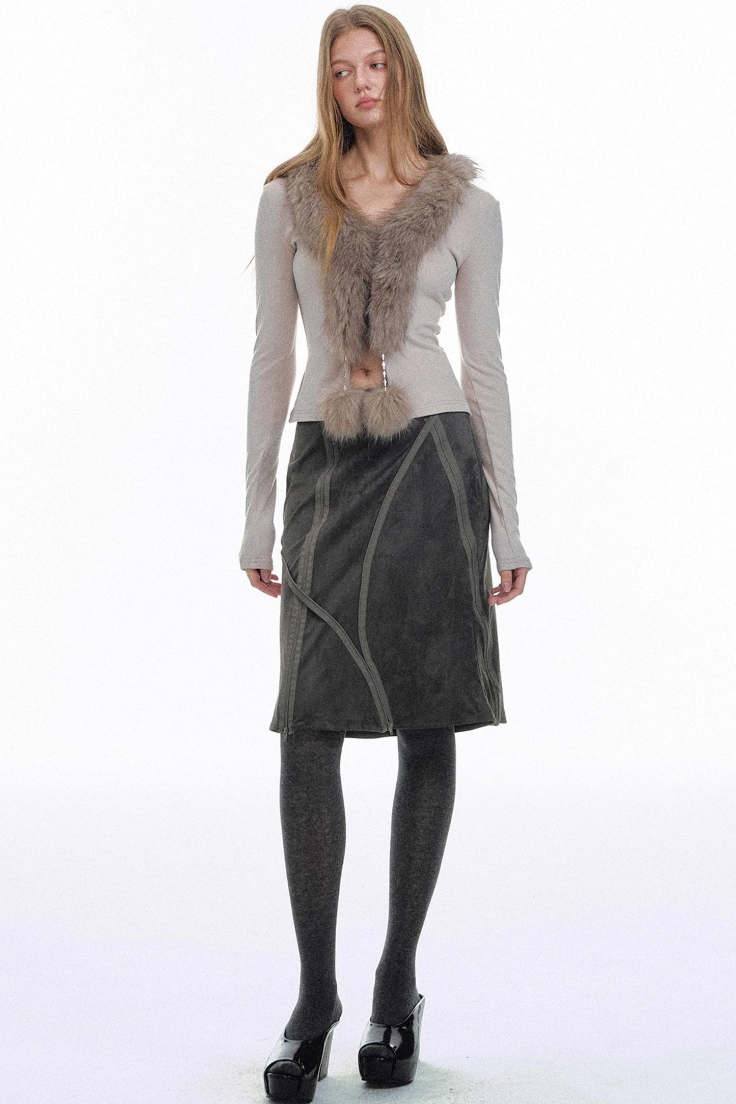 Raccoon Fur Knit Top
