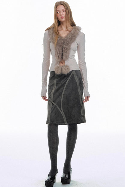 Raccoon Fur Knit Top