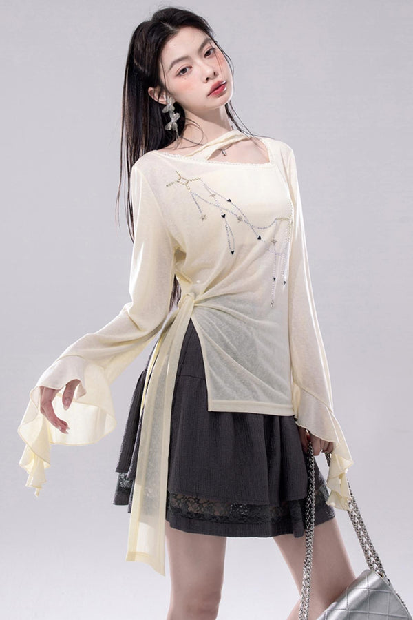 Multi-Dimensional Lemon Blouse