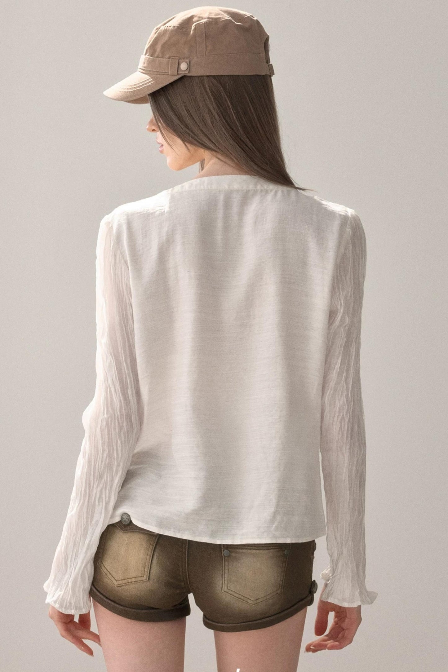 Ruffled Vintage White Shirt