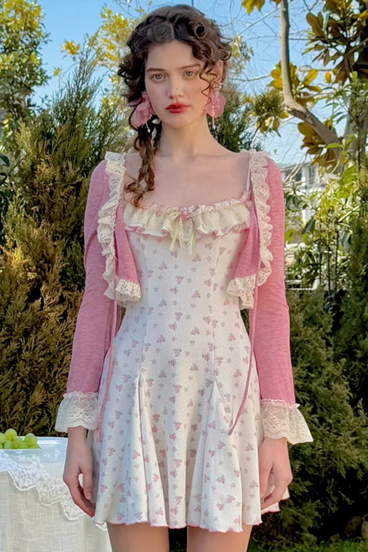 SeLace Rose Cardigan Dress Set-Up