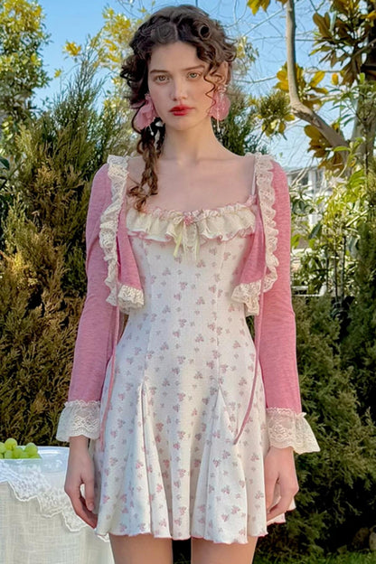 SeLace Rose Cardigan Dress Set-Up