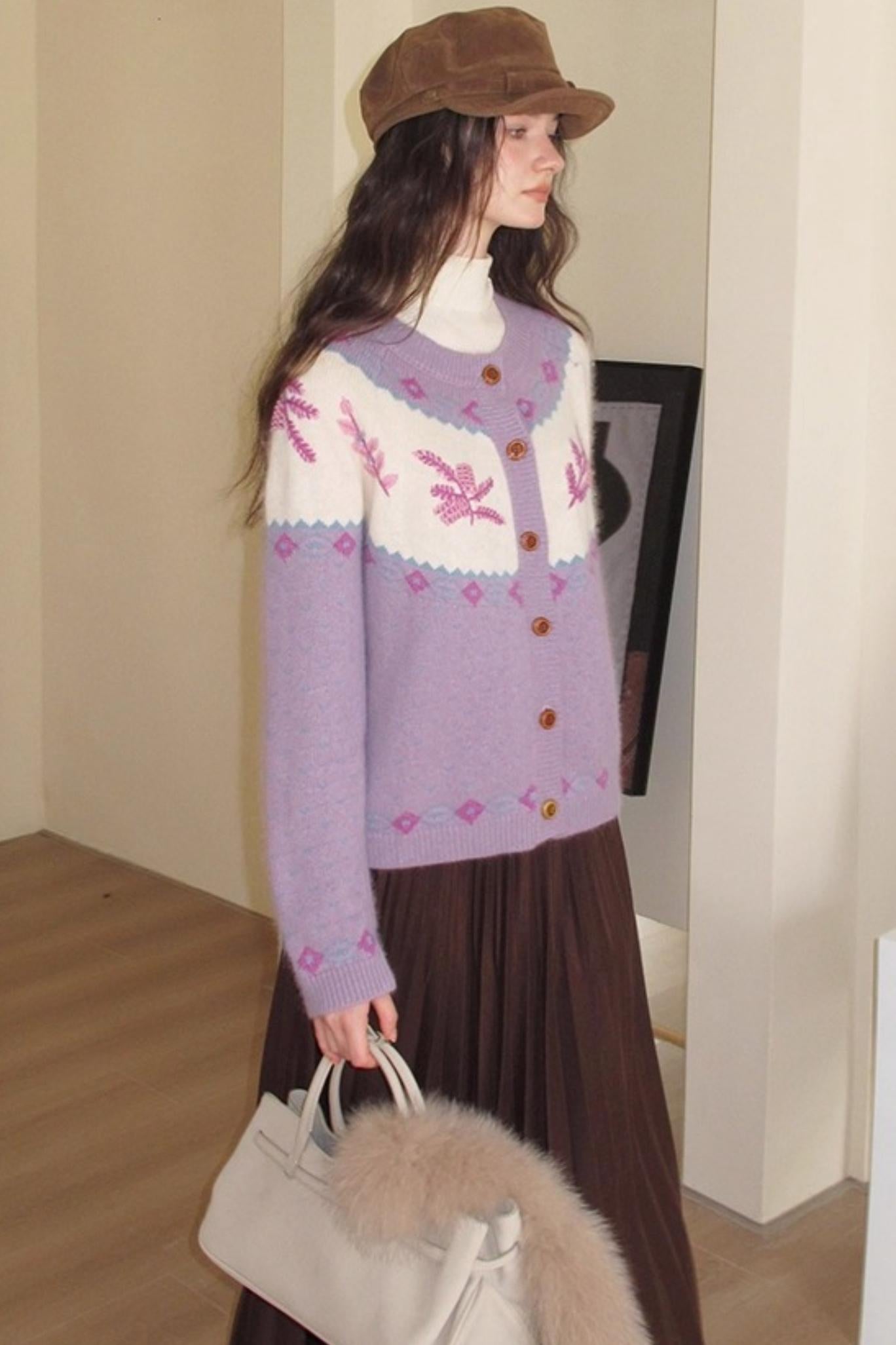 Cream Snow Vintage Cardigan