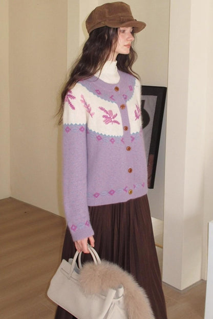 Cream Snow Vintage Cardigan