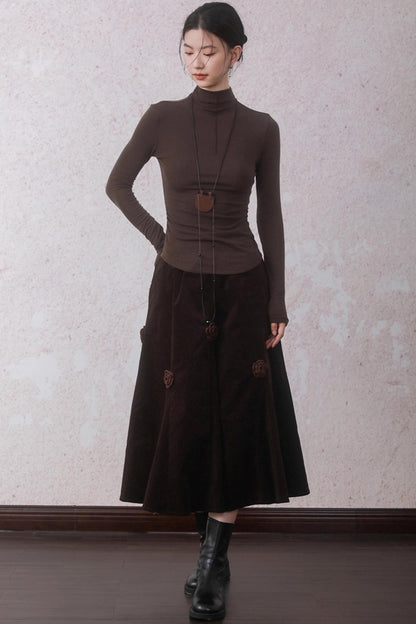 Autumn Warm Semi-Turtleneck T-shirt