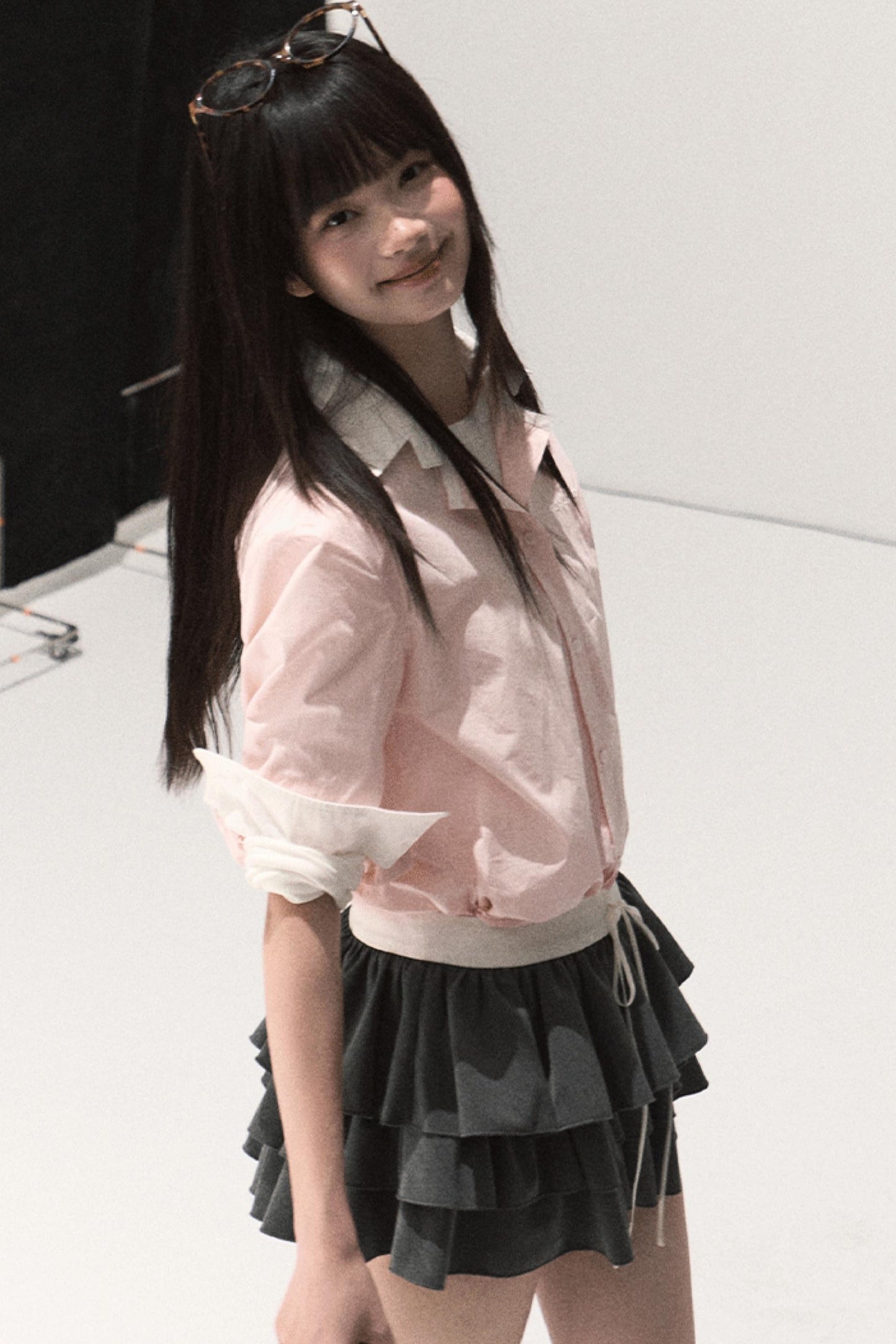 Shrine Plaid Woolen A-Line Skirt