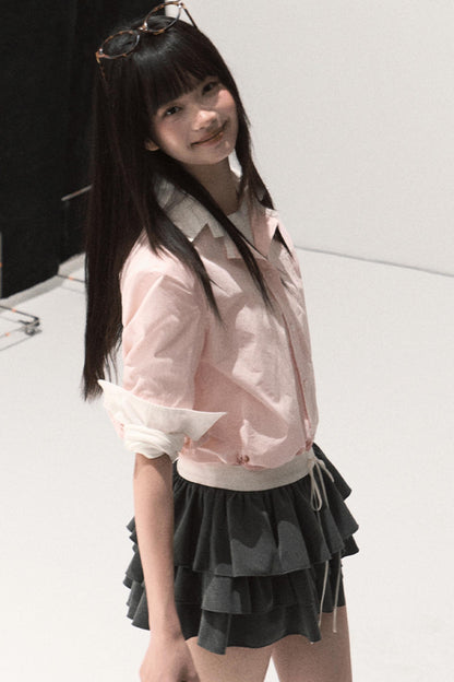 Shrine Plaid Woolen A-Line Skirt